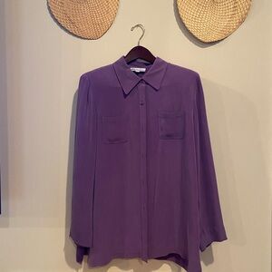 Dress barn 2 pc 100% silk Purple Outfit Style RN 94527